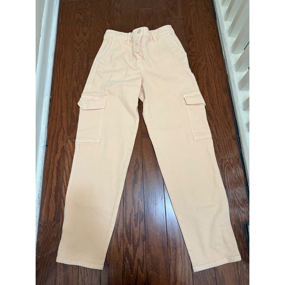 Wilfred Free Aritzia Peach Cargo Pants High Rise Utility Trousers Peach‎ Size 4